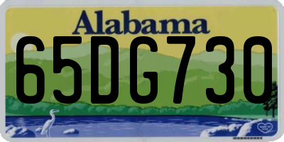AL license plate 65DG730