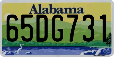AL license plate 65DG731