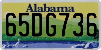 AL license plate 65DG736