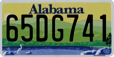 AL license plate 65DG741