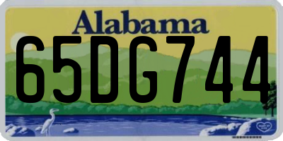 AL license plate 65DG744