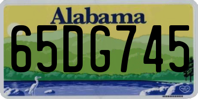 AL license plate 65DG745