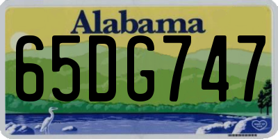 AL license plate 65DG747