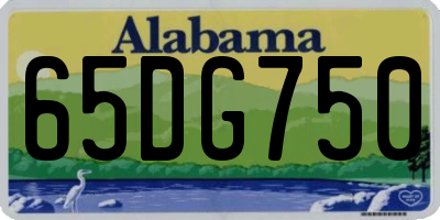 AL license plate 65DG750