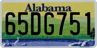 AL license plate 65DG751