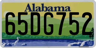 AL license plate 65DG752