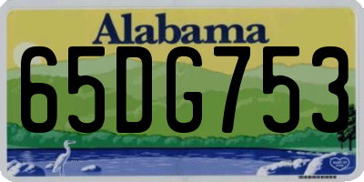 AL license plate 65DG753