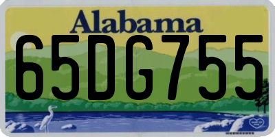 AL license plate 65DG755