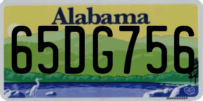 AL license plate 65DG756