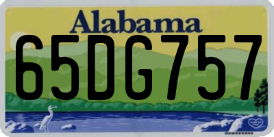 AL license plate 65DG757