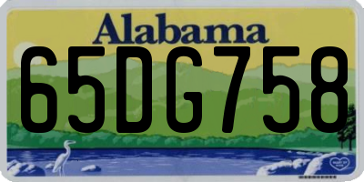 AL license plate 65DG758