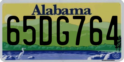 AL license plate 65DG764