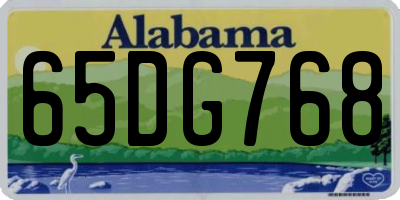 AL license plate 65DG768