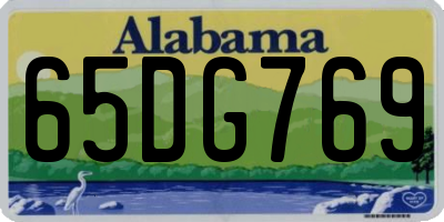 AL license plate 65DG769