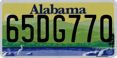 AL license plate 65DG770