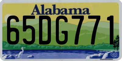 AL license plate 65DG771