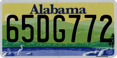 AL license plate 65DG772