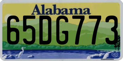 AL license plate 65DG773