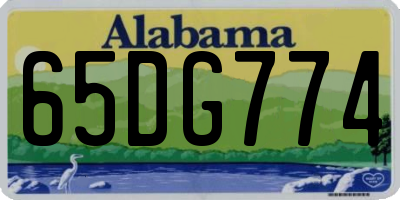 AL license plate 65DG774