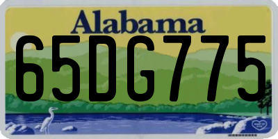 AL license plate 65DG775
