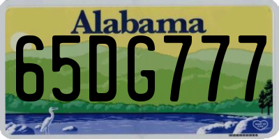 AL license plate 65DG777