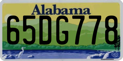 AL license plate 65DG778