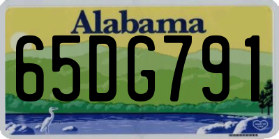 AL license plate 65DG791