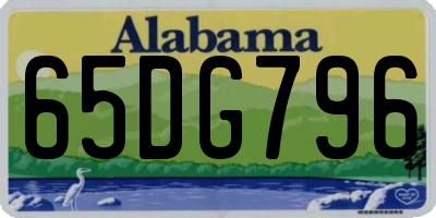 AL license plate 65DG796