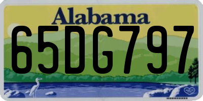 AL license plate 65DG797