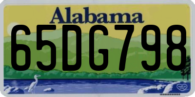 AL license plate 65DG798