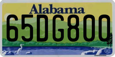 AL license plate 65DG800