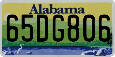 AL license plate 65DG806