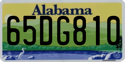 AL license plate 65DG810