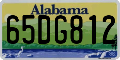 AL license plate 65DG812
