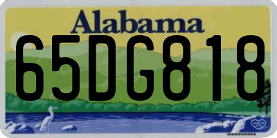 AL license plate 65DG818