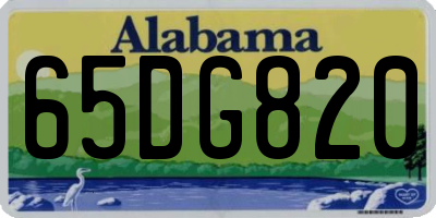 AL license plate 65DG820