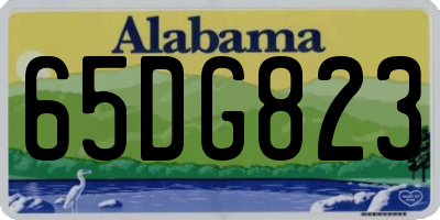AL license plate 65DG823