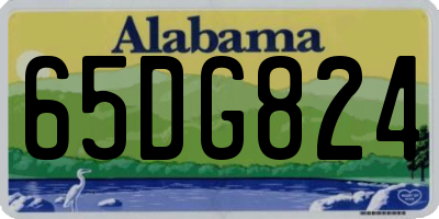 AL license plate 65DG824