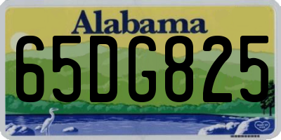 AL license plate 65DG825