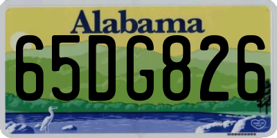 AL license plate 65DG826