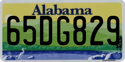 AL license plate 65DG829