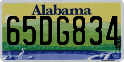 AL license plate 65DG834