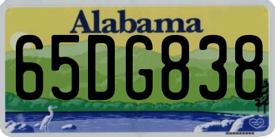 AL license plate 65DG838