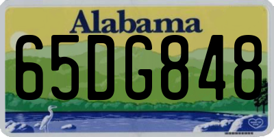 AL license plate 65DG848