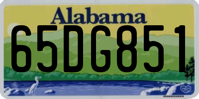 AL license plate 65DG851