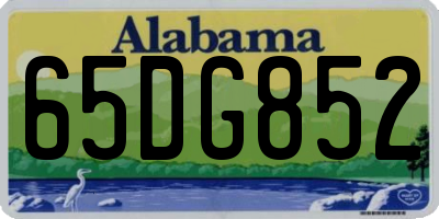 AL license plate 65DG852