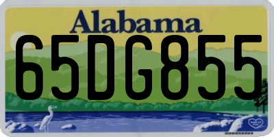 AL license plate 65DG855