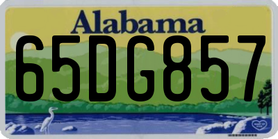 AL license plate 65DG857