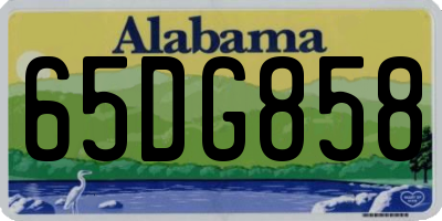 AL license plate 65DG858