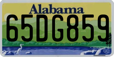 AL license plate 65DG859